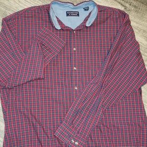 Red Roundtree & Yorke Long Sleeve Sz XL B25